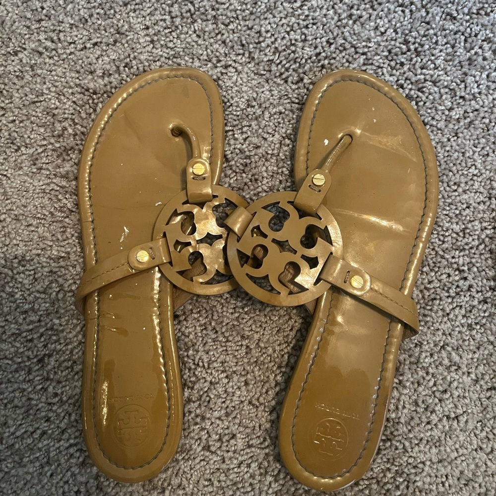 Tan Tory Burch Sandals